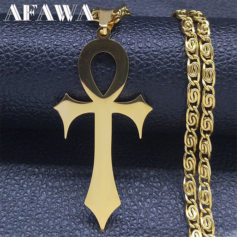 Women Fashion Egypt - Egyptian Ankh Cross Necklace Women/Men Stainless