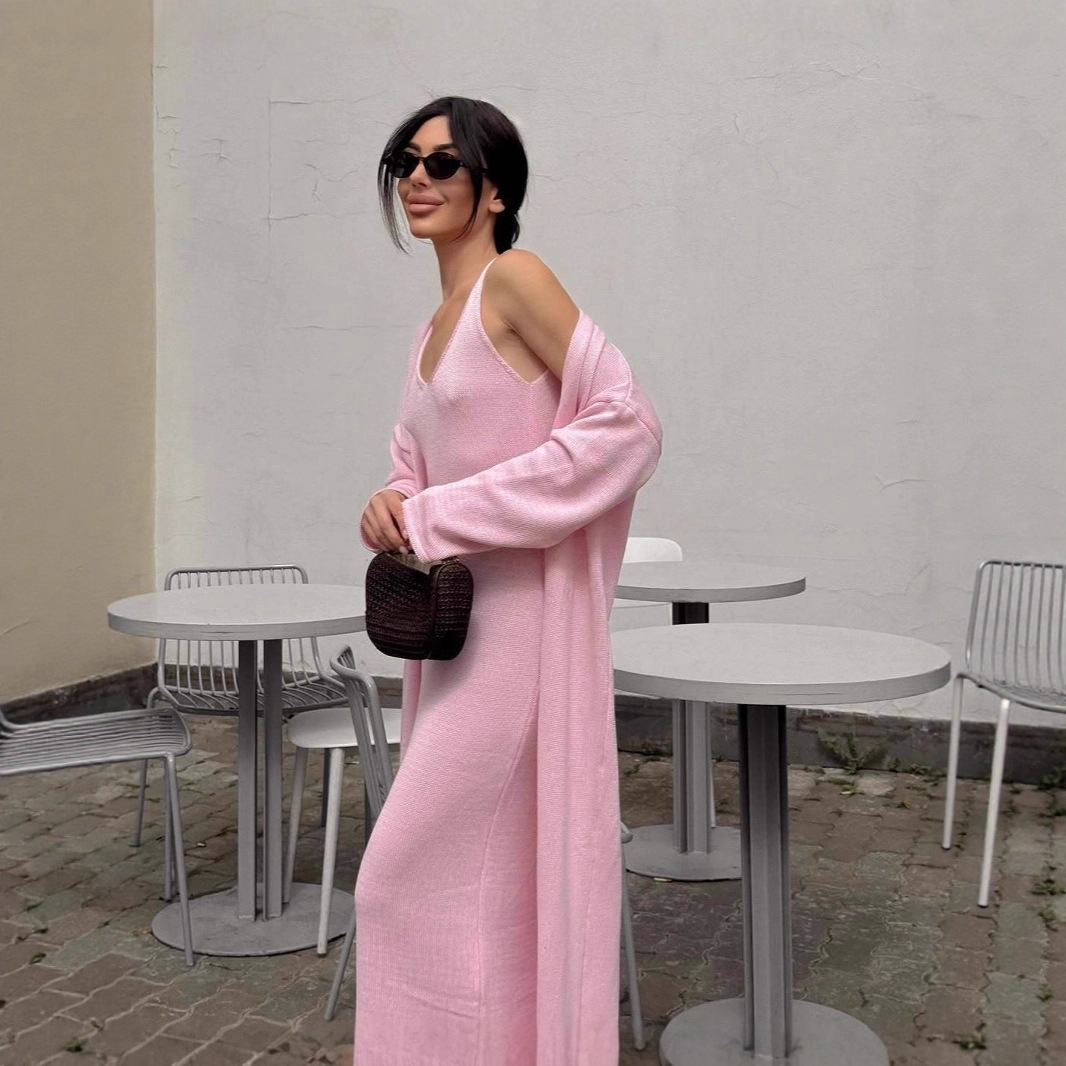 Longline Cardigan Knit - Dress Suit Women Knitted Cardigan Dresses