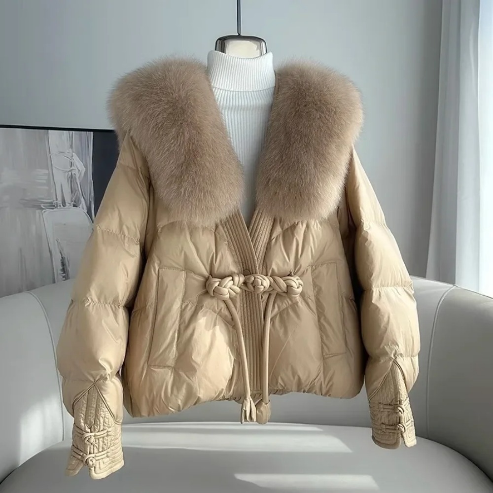 Women'S Fashion Parka - Chinese Style Down Jacket Women Large
