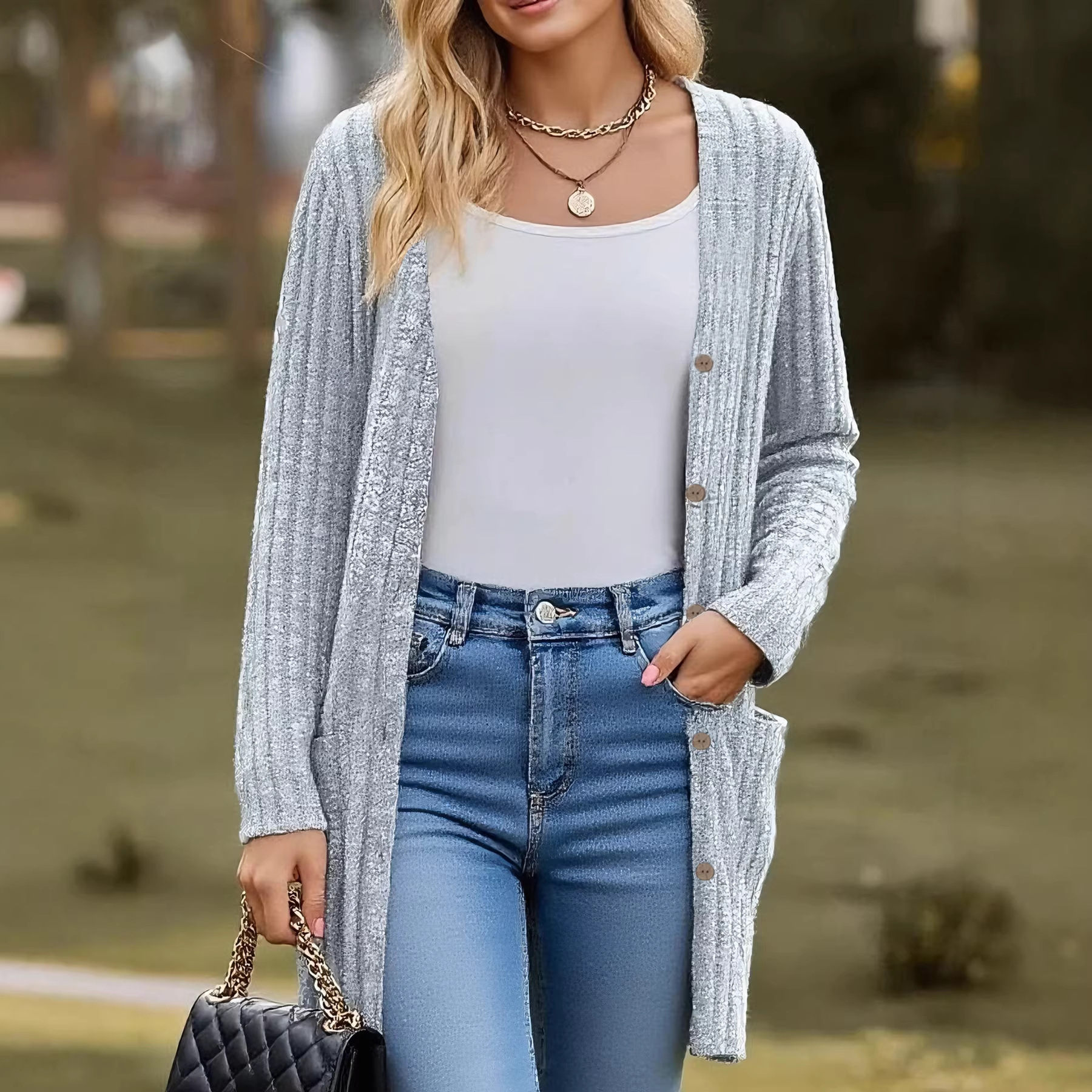 Plus-size Women's Fleece-lined - Longline Cardigan Knit recensione e prezzo