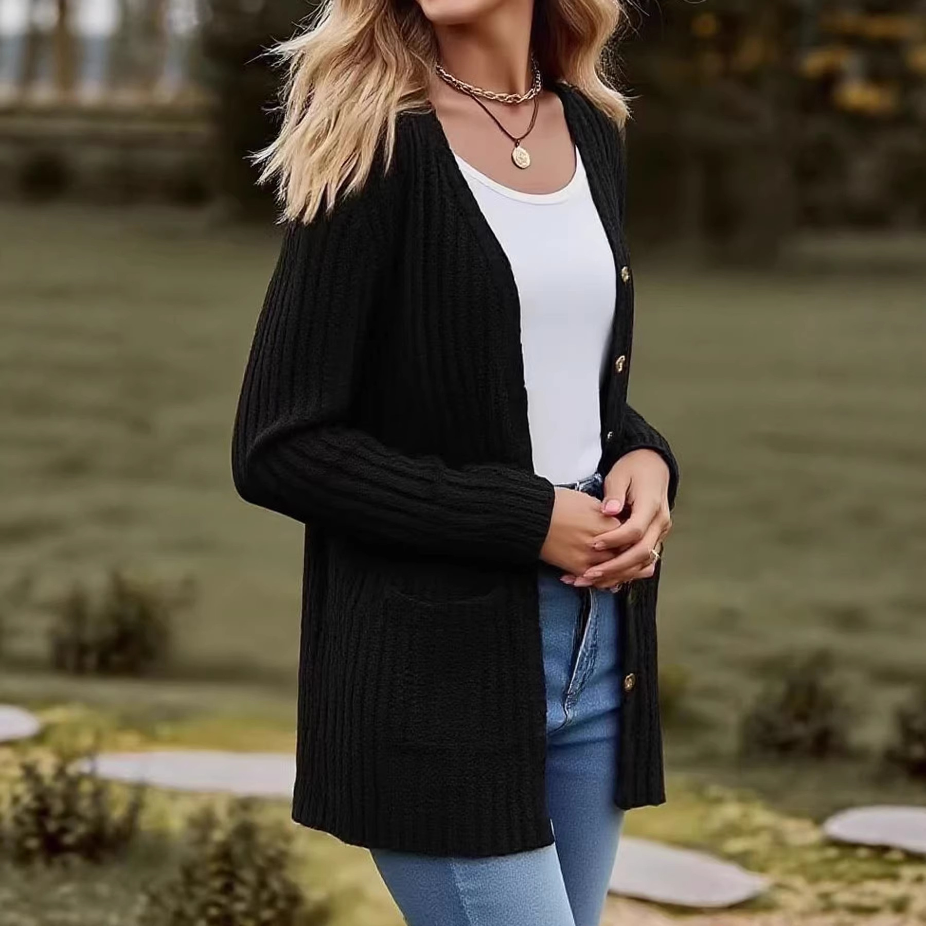 Plus-size Women's Fleece-lined - Longline Cardigan Knit recensione e prezzo