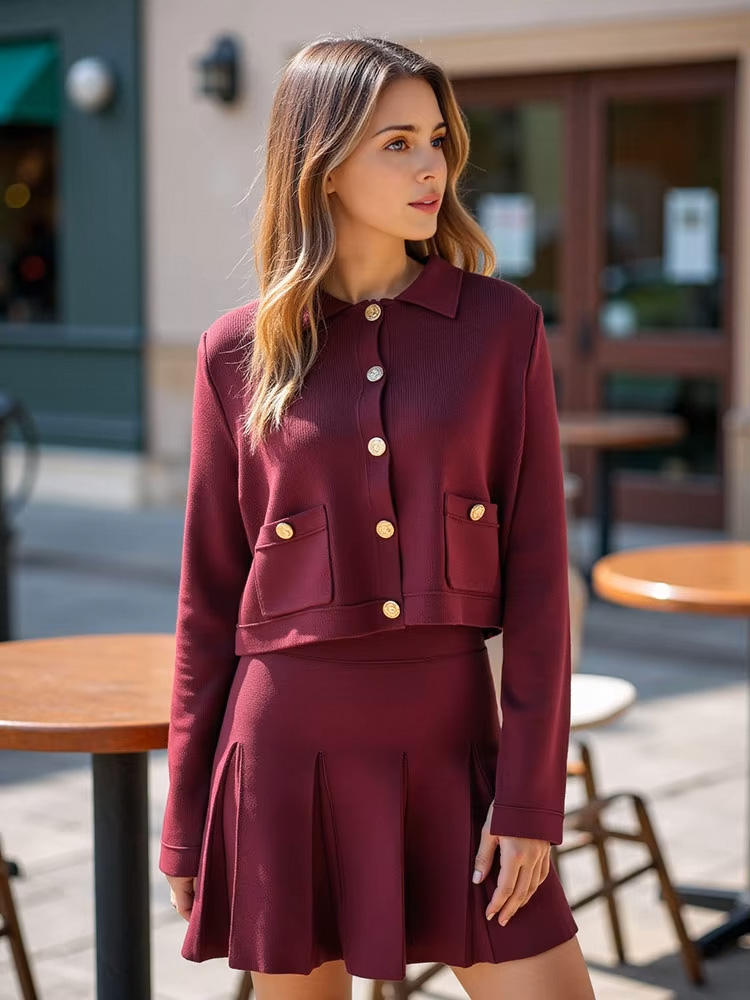 HH Elegant Women Knitted Red S - Longline Cardigan Knit recensione e prezzo