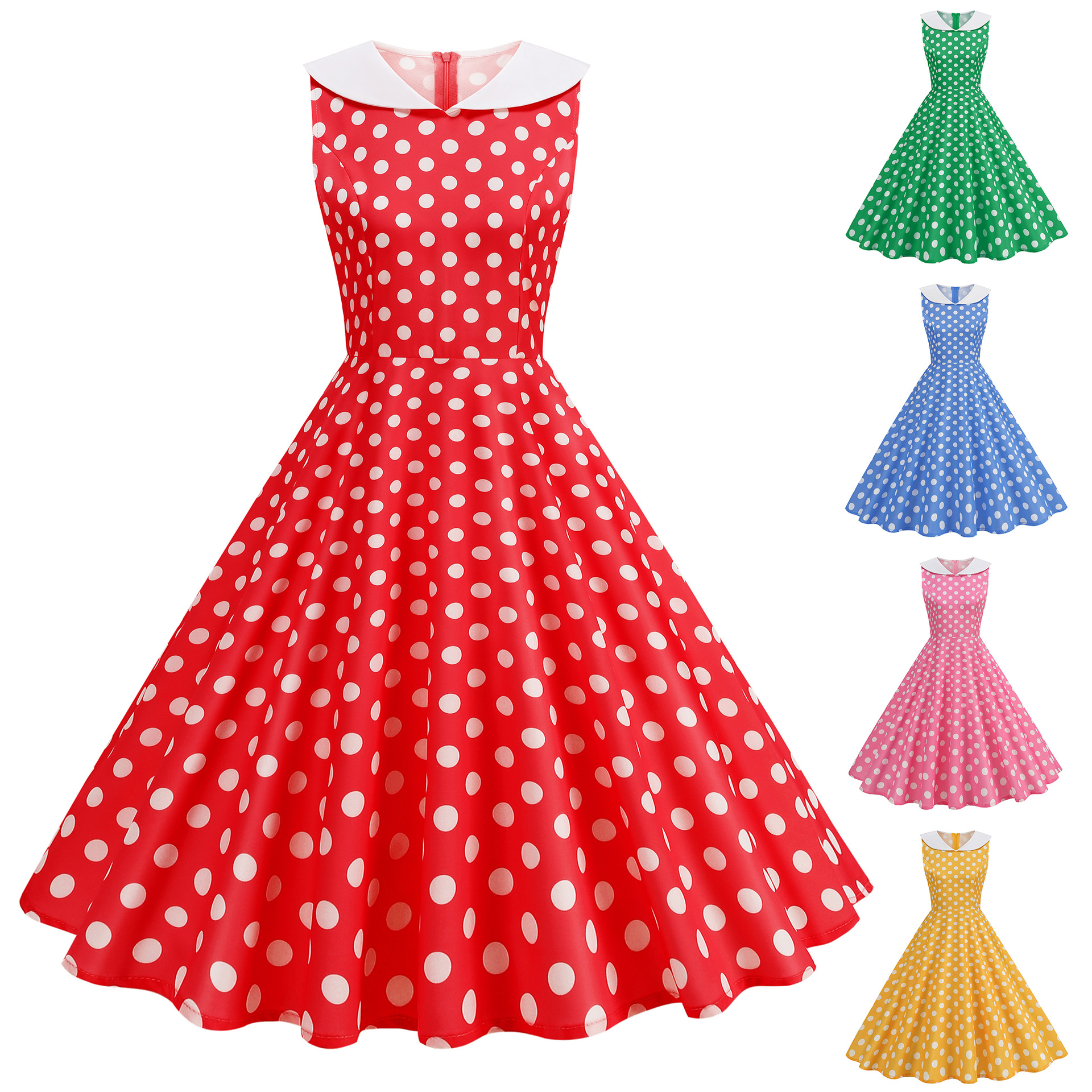 Vintage 1950s 60s Polka Dot Wo - Women'S Fashion In The 1950S recensione e prezzo