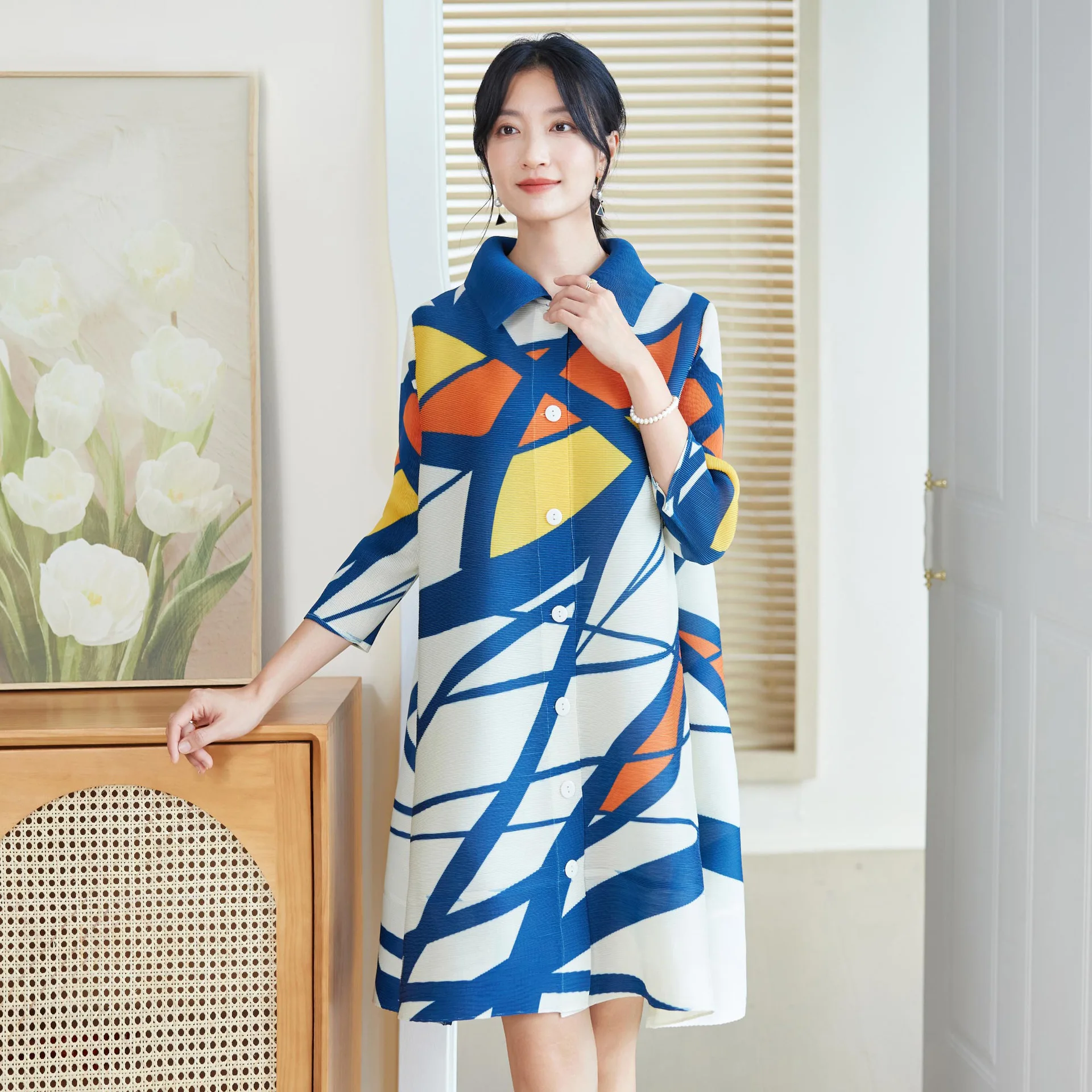 miyake style pleated dress for - Longline Cardigan Knit recensione e prezzo
