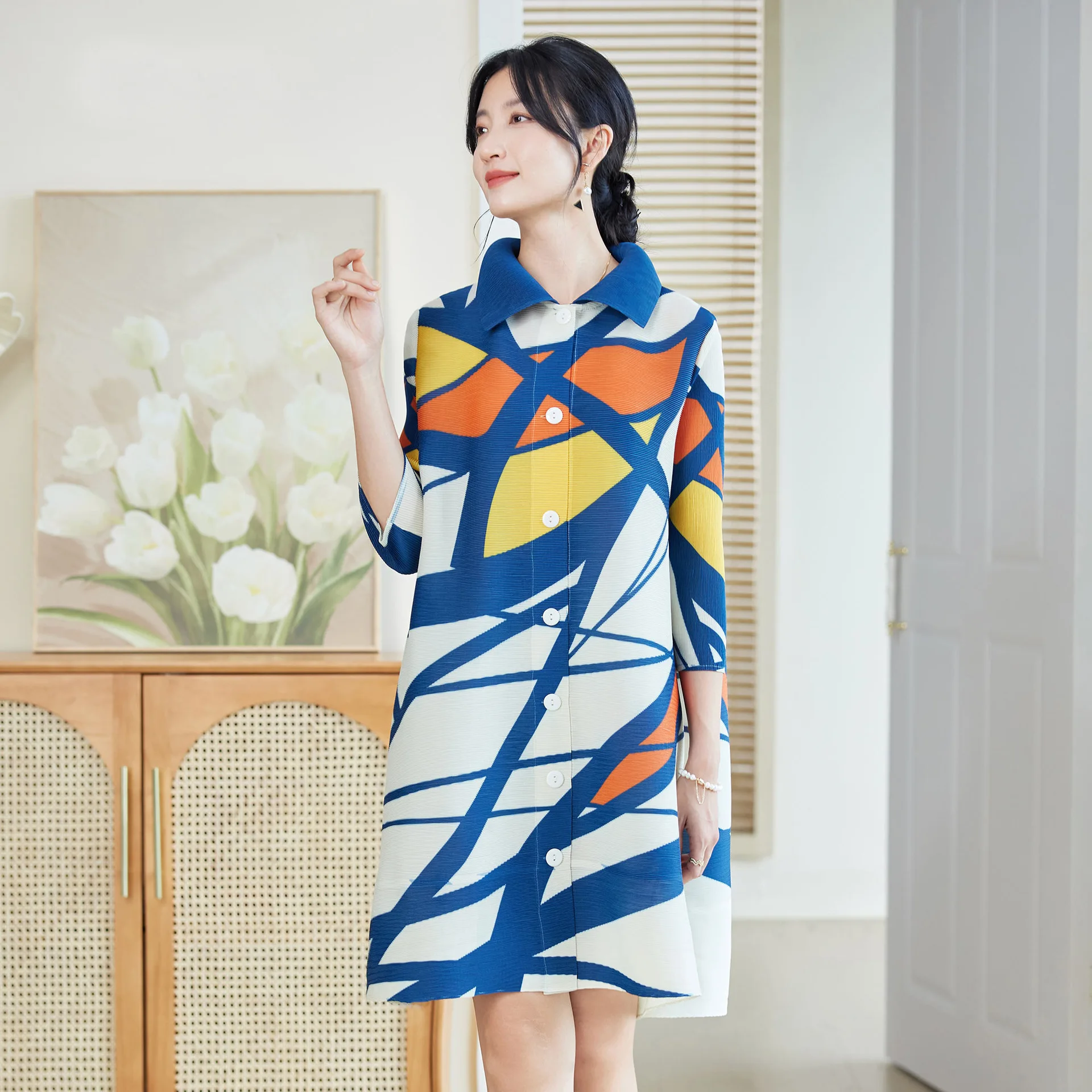 miyake style pleated dress for - Longline Cardigan Knit recensione e prezzo