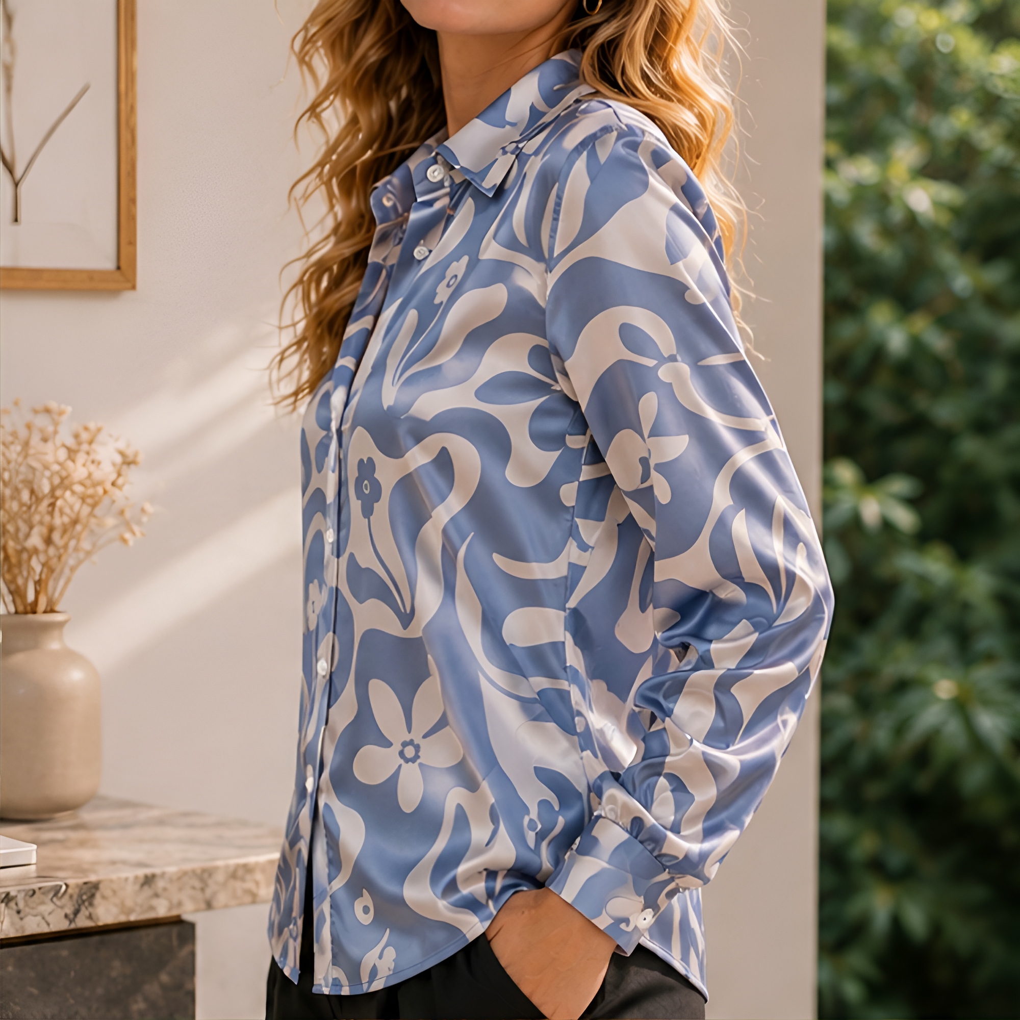 Women Green Satin Blouse White - Trend Women Fashion recensione e prezzo