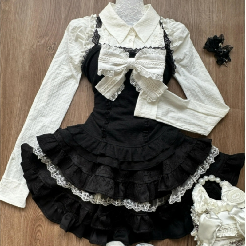 Y2k Aesthetic Lolita Style 3 P - Women'S Y2K Fashion Aesthetic recensione e prezzo