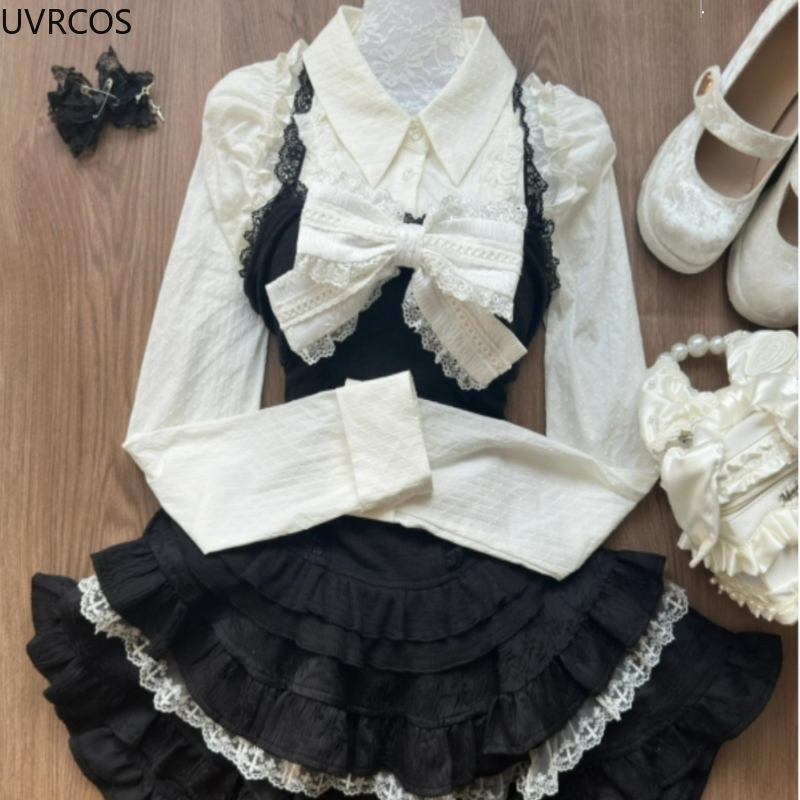 Y2k Aesthetic Lolita Style 3 P - Women'S Y2K Fashion Aesthetic recensione e prezzo