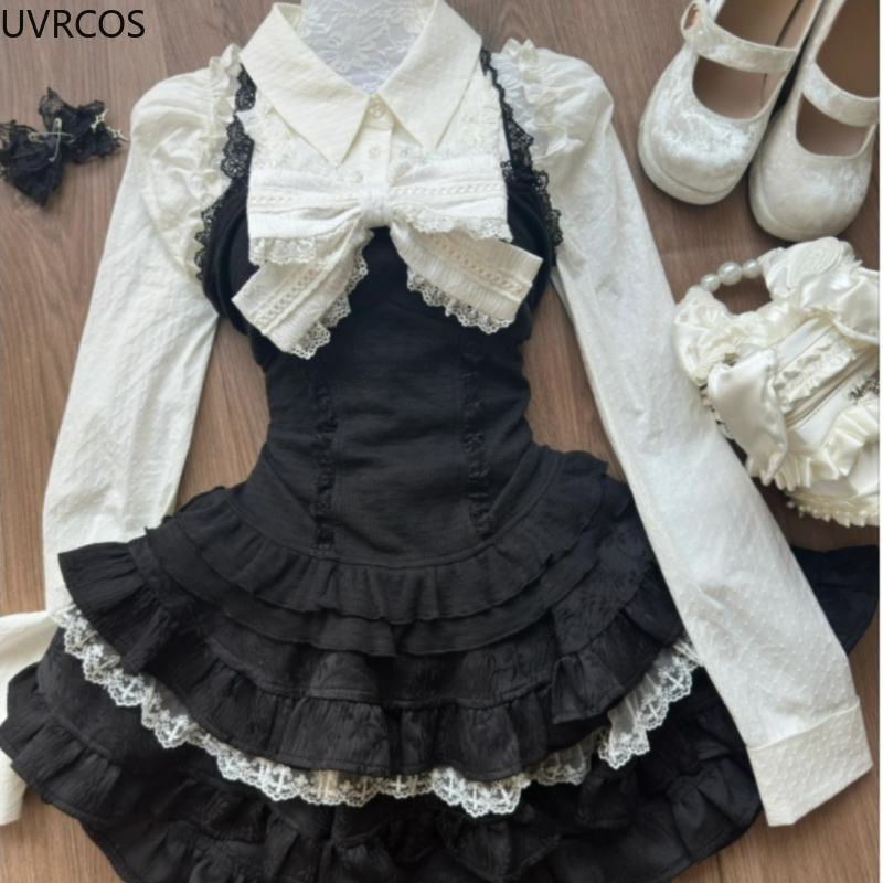 Y2k Aesthetic Lolita Style 3 P - Women'S Y2K Fashion Aesthetic recensione e prezzo