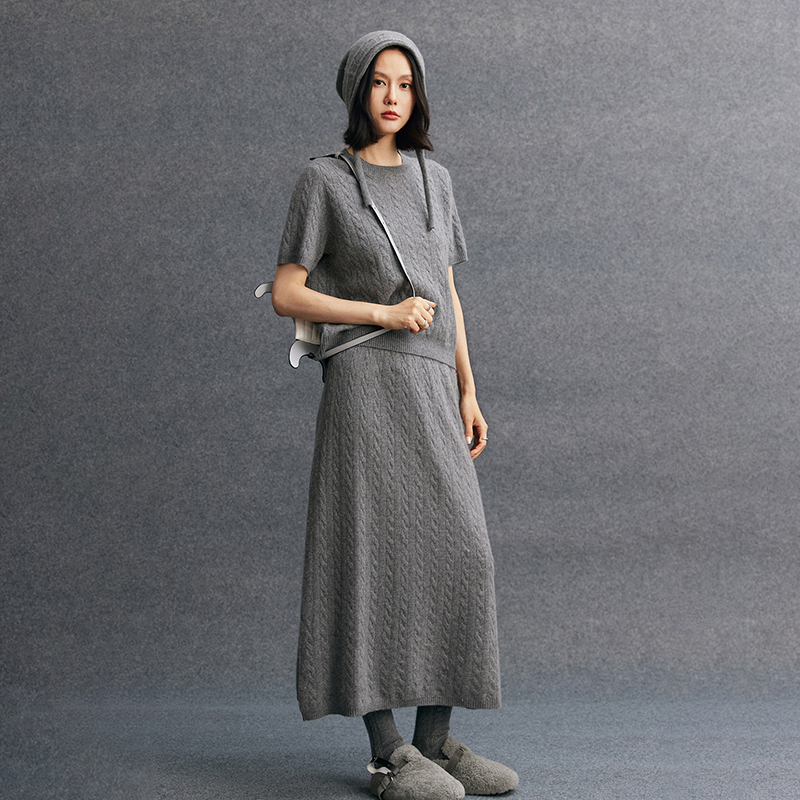 Women's Matching Set 100% Cash - Longline Cardigan Knit recensione e prezzo