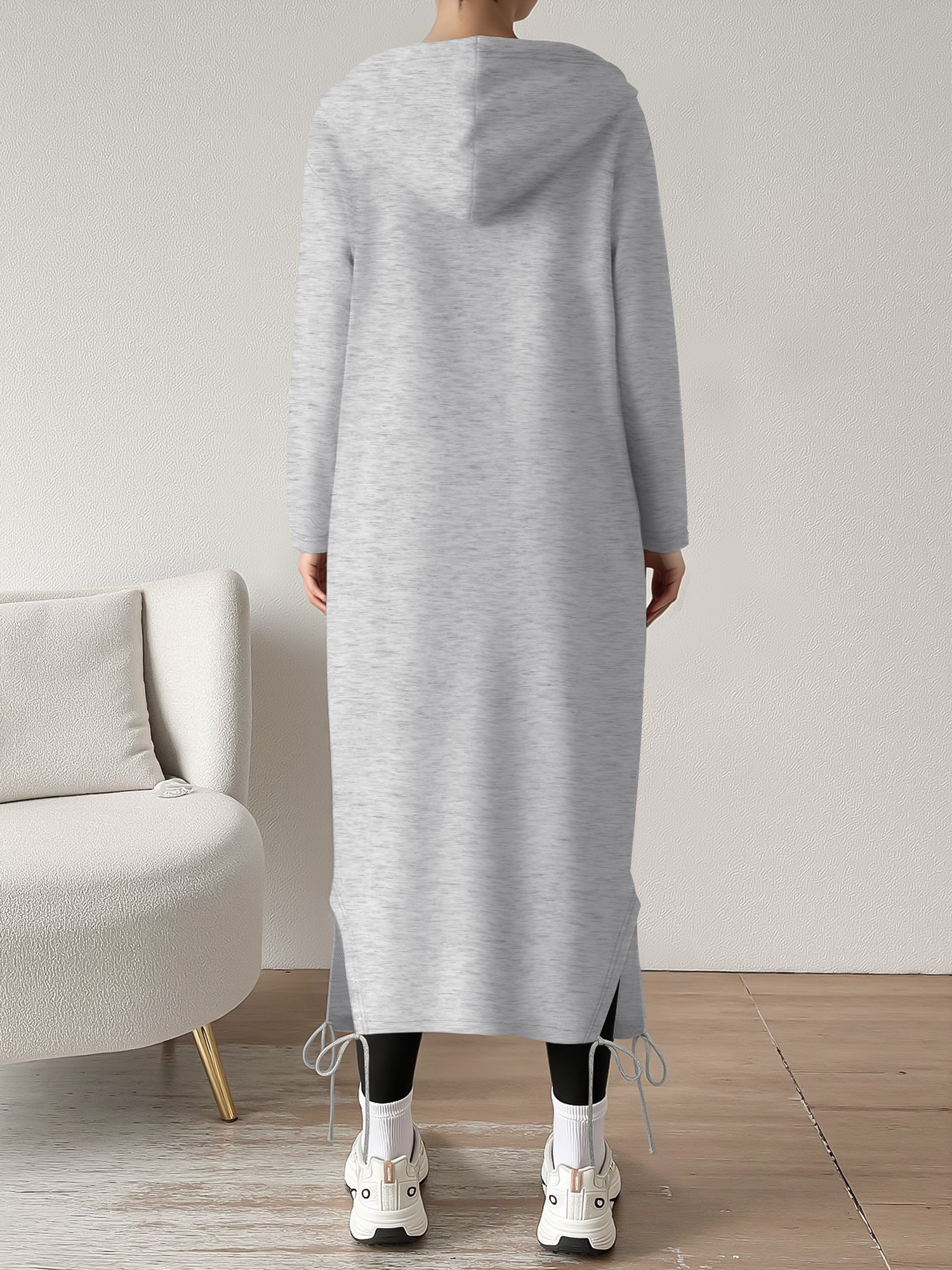 2026 New Longline Hooded Sweat - Longline Cardigan Knit recensione e prezzo