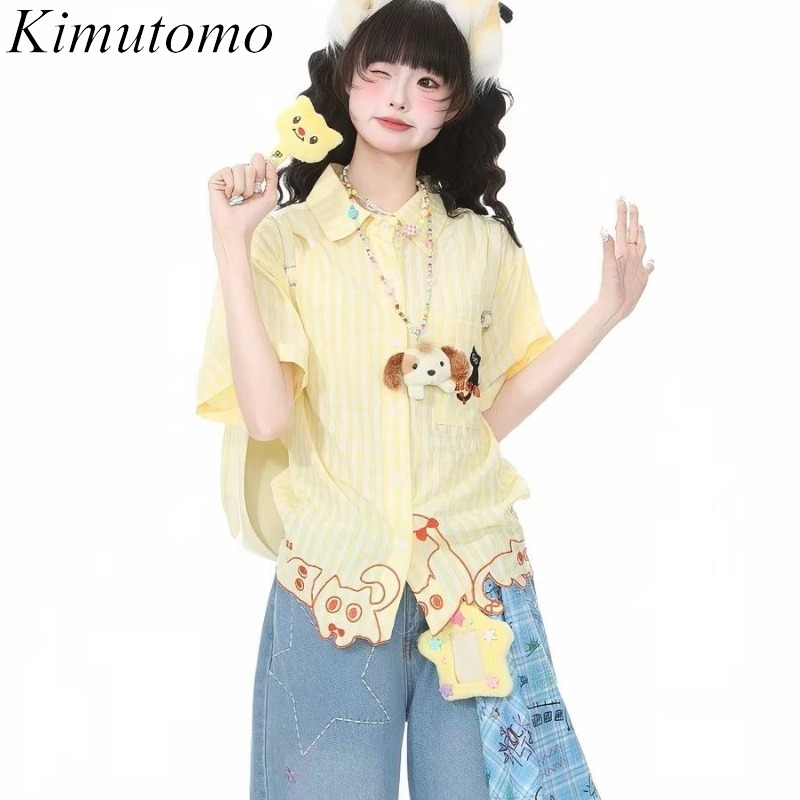 Kimutomo Shirts Women Embroide - Women'S Y2K Fashion Aesthetic recensione e prezzo
