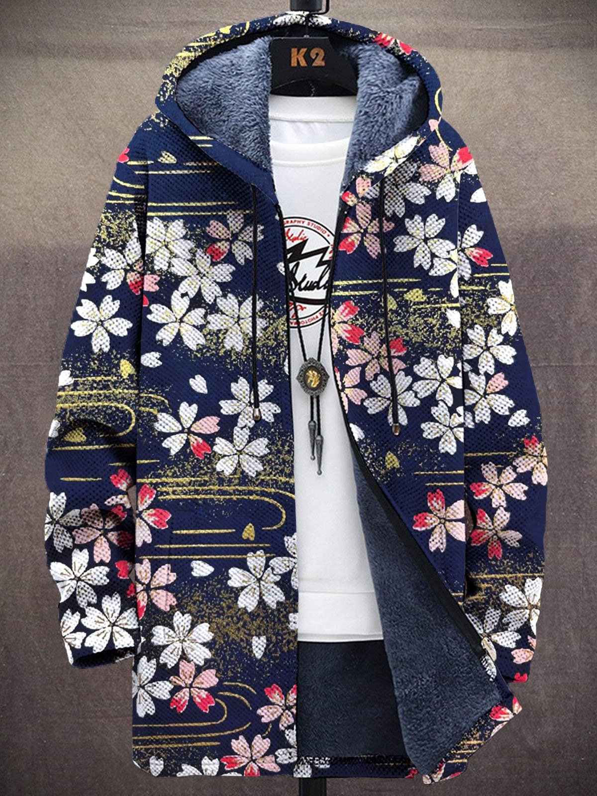Unisex Colorful Flowers Print  - Longline Cardigan Knit recensione e prezzo