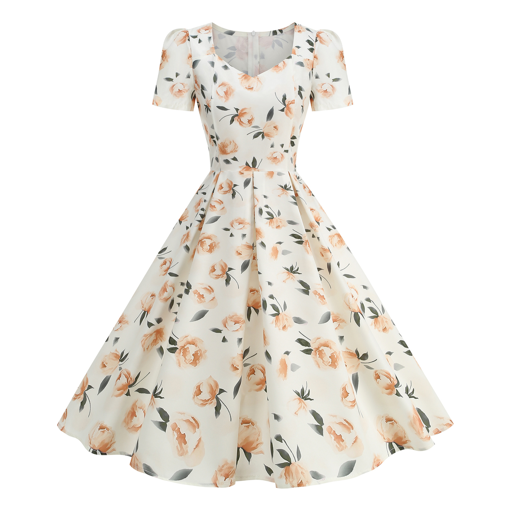 Chic Floral Print Women Vintag - Women'S Fashion In The 1950S recensione e prezzo