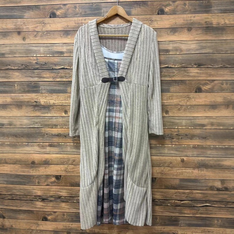 Autumn and Winter Pleated Long - Longline Cardigan Knit recensione e prezzo