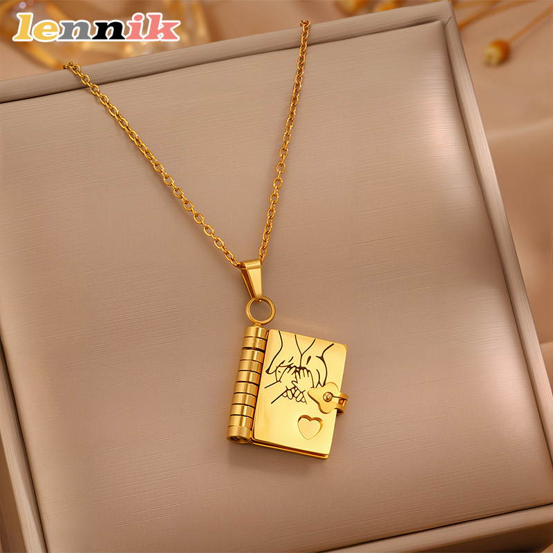 LENNIK Openable Book Necklace, - Women Fashion Open Now recensione e prezzo