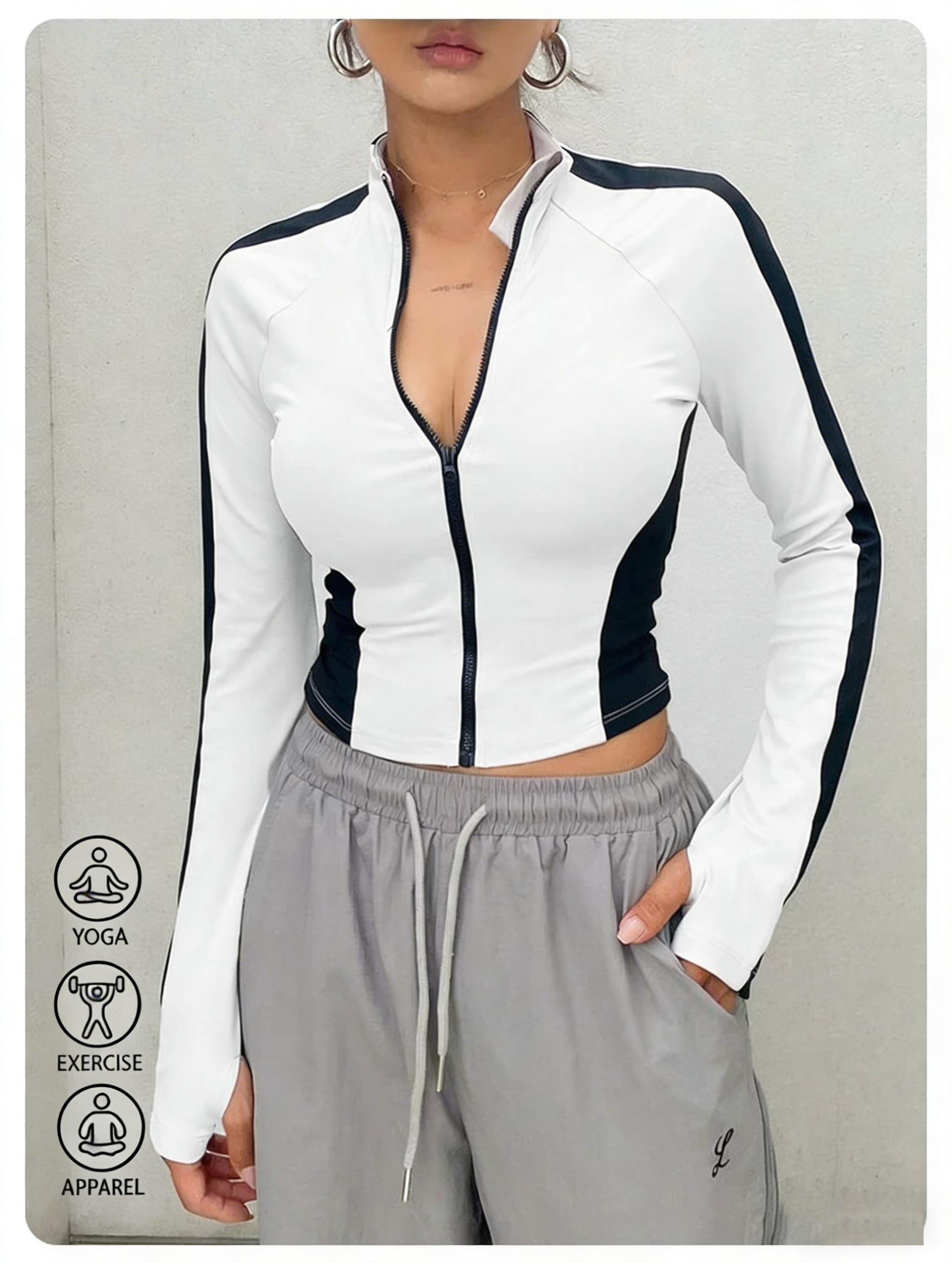 Yoga Clothes Stand Up Collar J - Trend Women Fashion recensione e prezzo