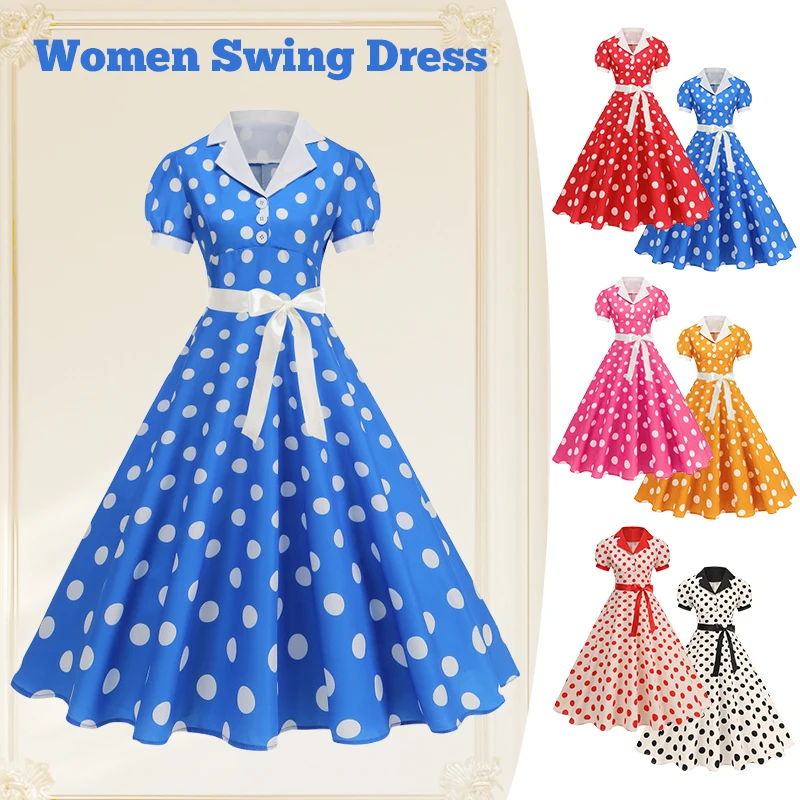 Vintage Polka Dot Summer Dress - Women'S Fashion In The 1950S recensione e prezzo