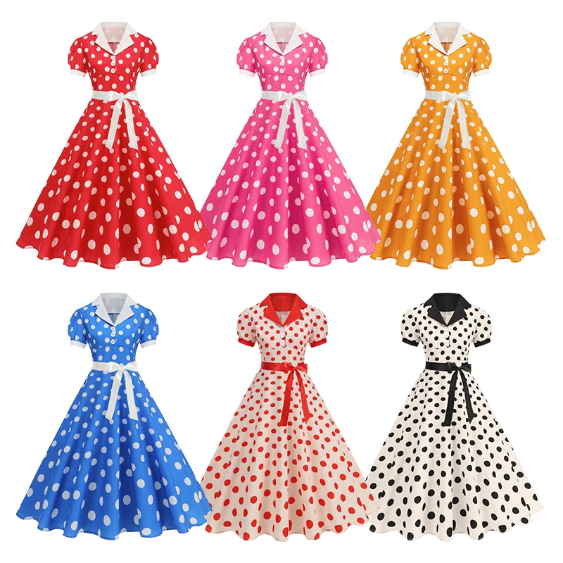 Vintage Polka Dot Summer Dress - Women'S Fashion In The 1950S recensione e prezzo