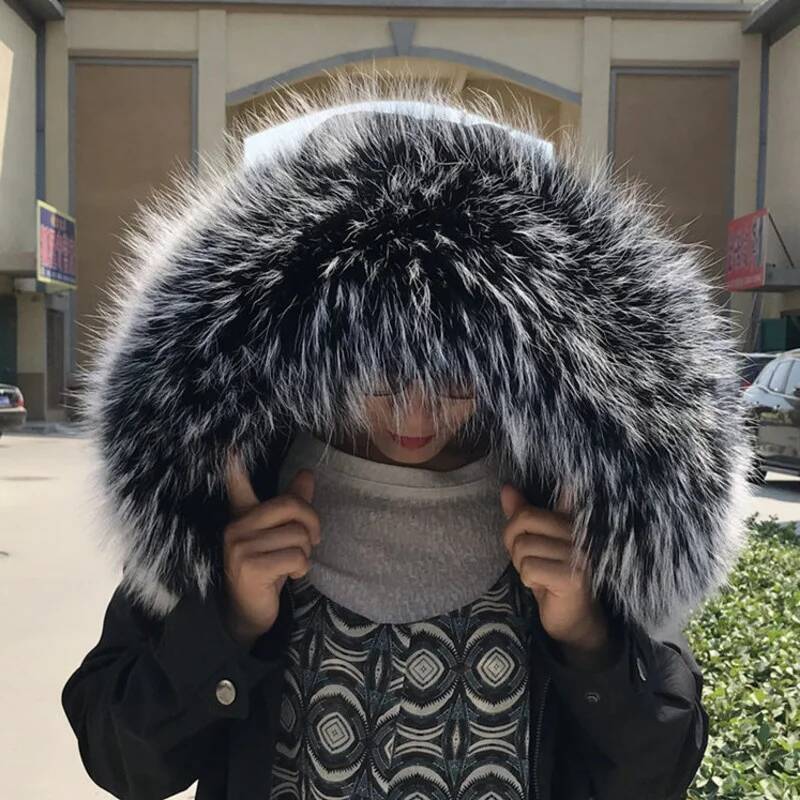 Winter Real Raccoon Fur Collar - Women'S Fashion Parka recensione e prezzo