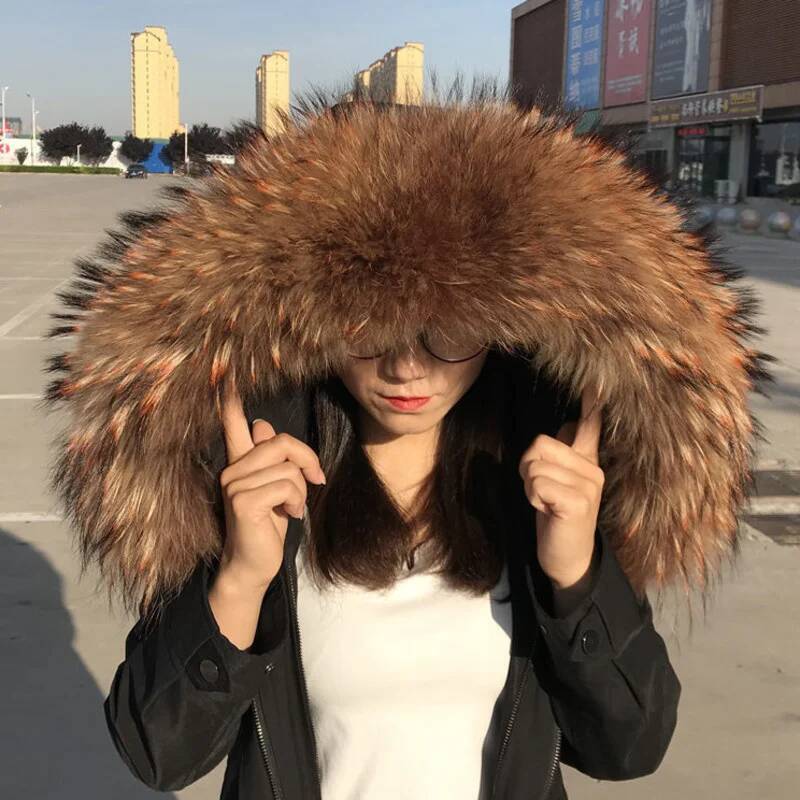 Winter Real Raccoon Fur Collar - Women'S Fashion Parka recensione e prezzo
