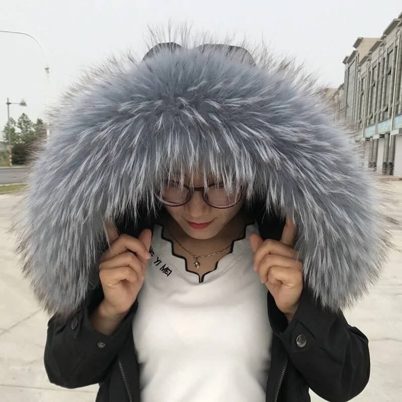 Winter Real Raccoon Fur Collar - Women'S Fashion Parka recensione e prezzo