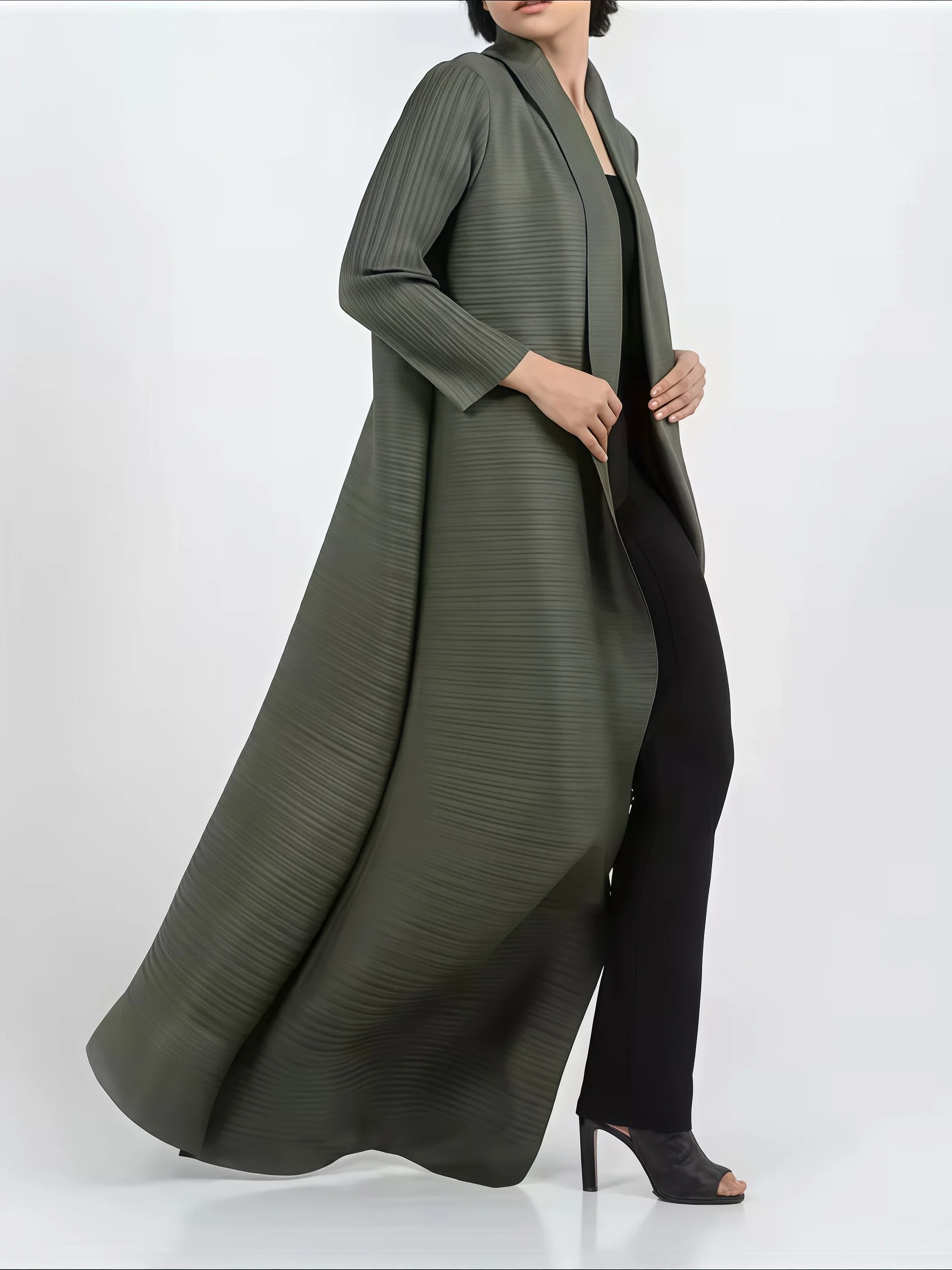 YUDX Miyake Pleated Print Fold - Longline Cardigan Knit recensione e prezzo