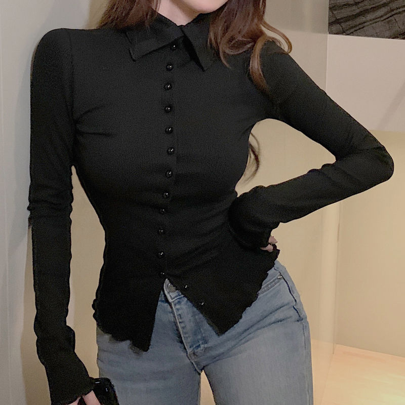 Shirts Women Skinny Elegant Si - Women'S Y2K Fashion Aesthetic recensione e prezzo